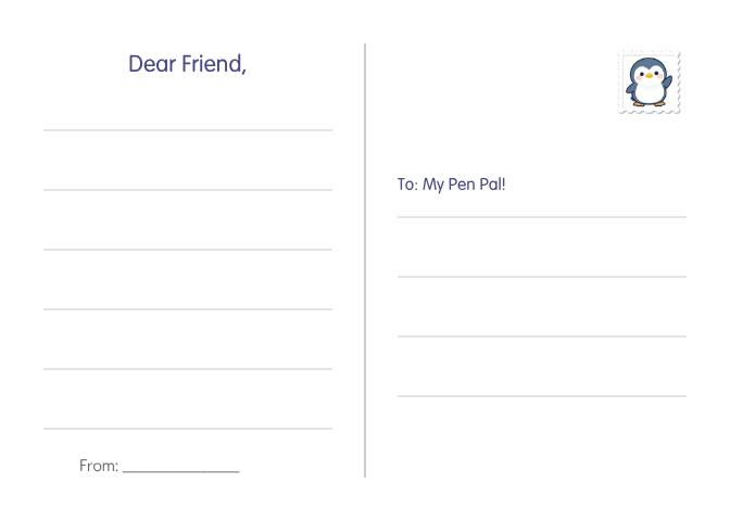 Whimsical Postcards for Pen Pal Writing